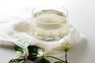 jasmine syrup with fresh flowers